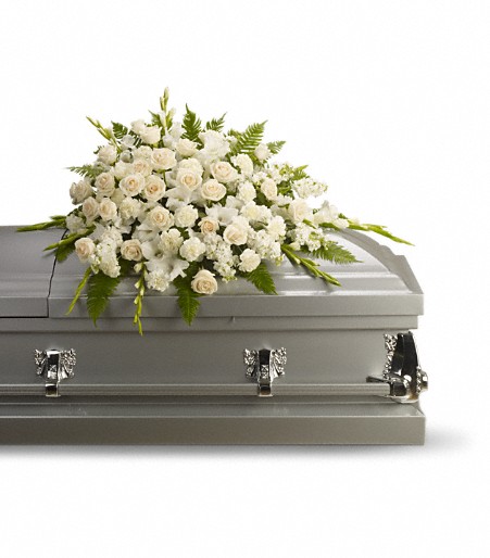  Silken Serenity Casket Spray