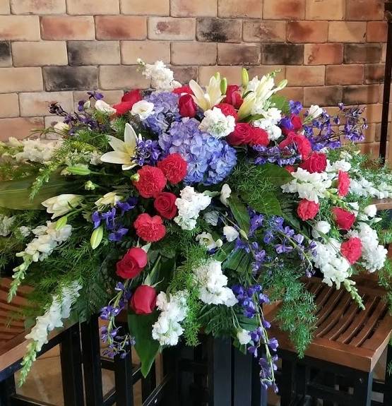The Blooms of Freedom Casket Spray