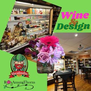 Wine and Floral Design Class Setting